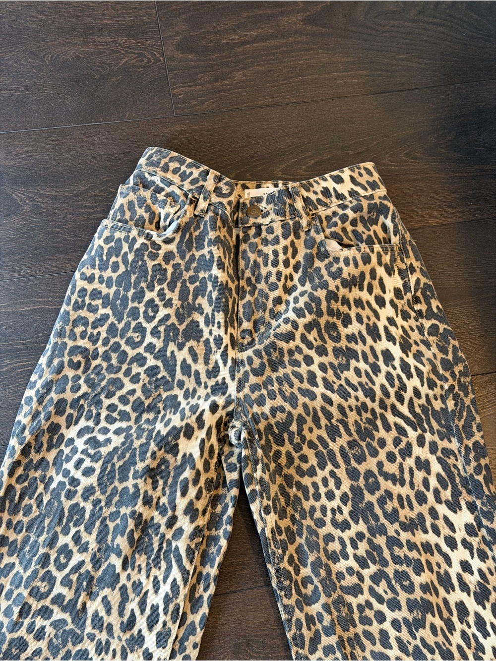 Mango Leopard-Print Pants in Black and Tan - Picture 2 of 4